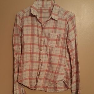 Hollister button up flannel shirt